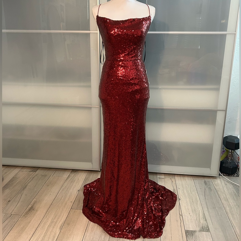 Burgundy Sequin Dress